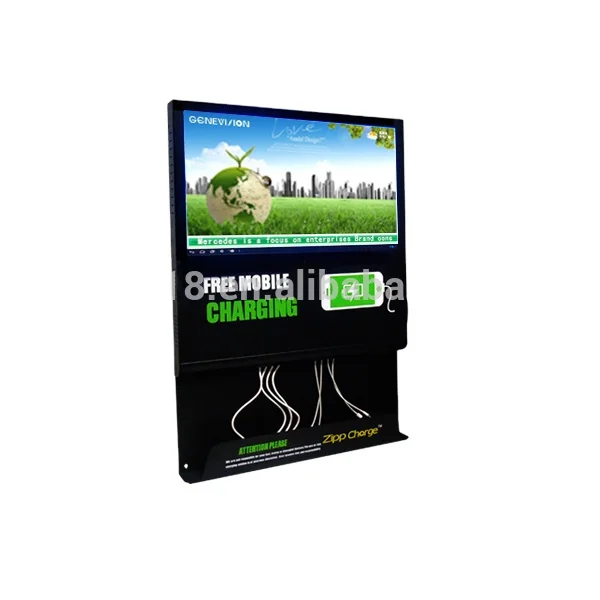 

21.5inch Full HD Android Wifi Advertising Screen Wall Mounted Cell Phone Mobile Phone Charging Kiosk Station