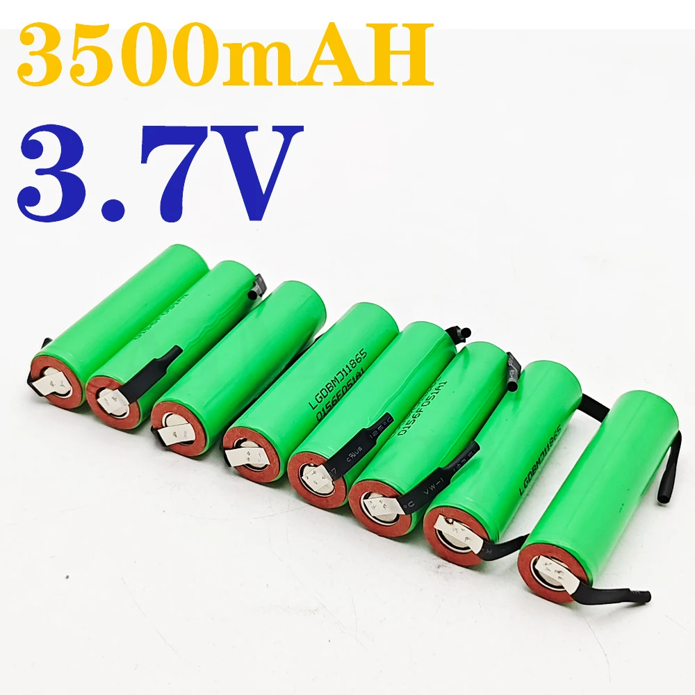 

MJ1 DIY nickel 3.7V 3500mAh 18650 lithium rechargeable battery, suitable for 18650 battery pack+DIY nickel