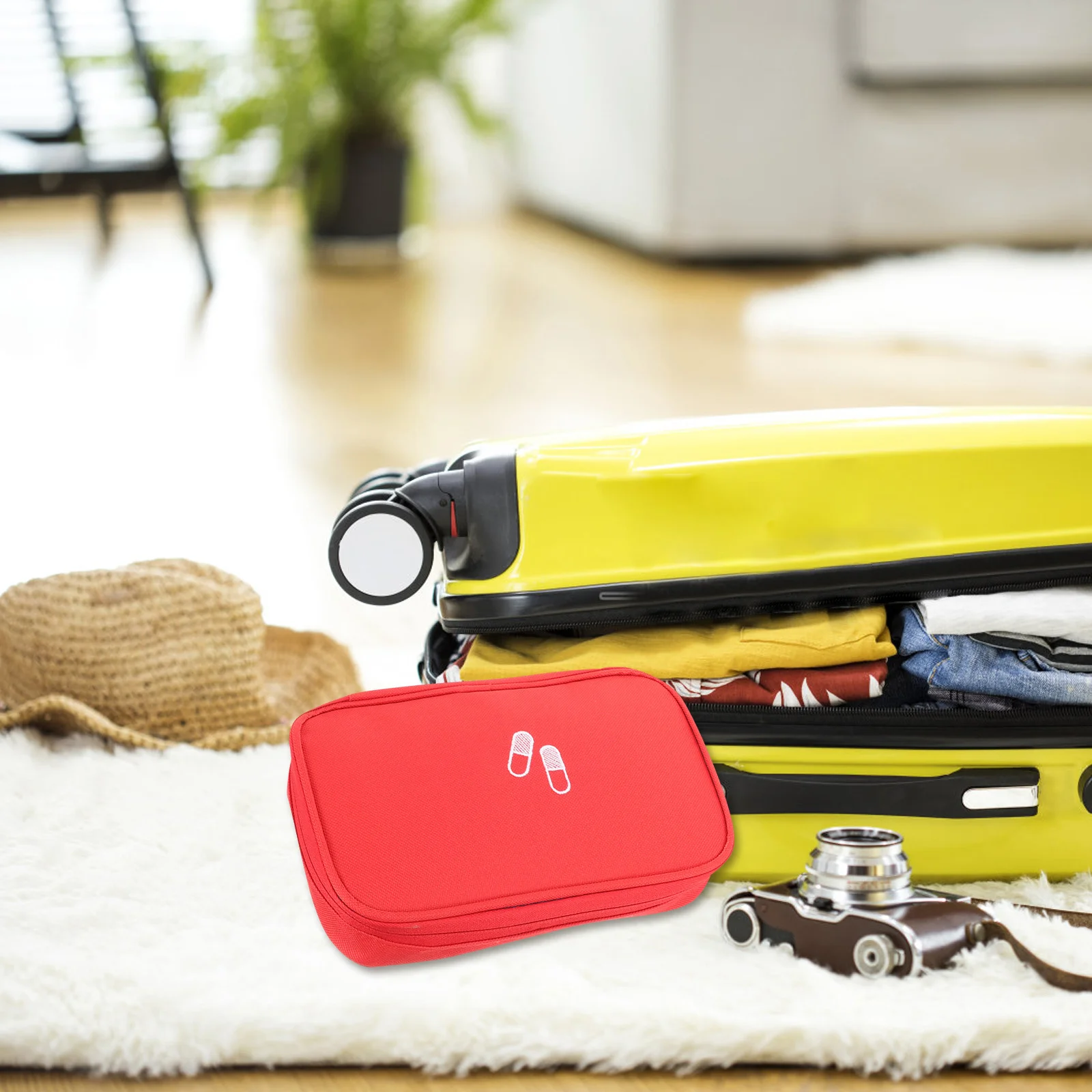 حقيبة تخزين الأدوية المحمولة، منظم كبير، حقيبة إسعافات أولية للسفر، خفيفة الوزن، مستلزمات الطوارئ المنزلية #6