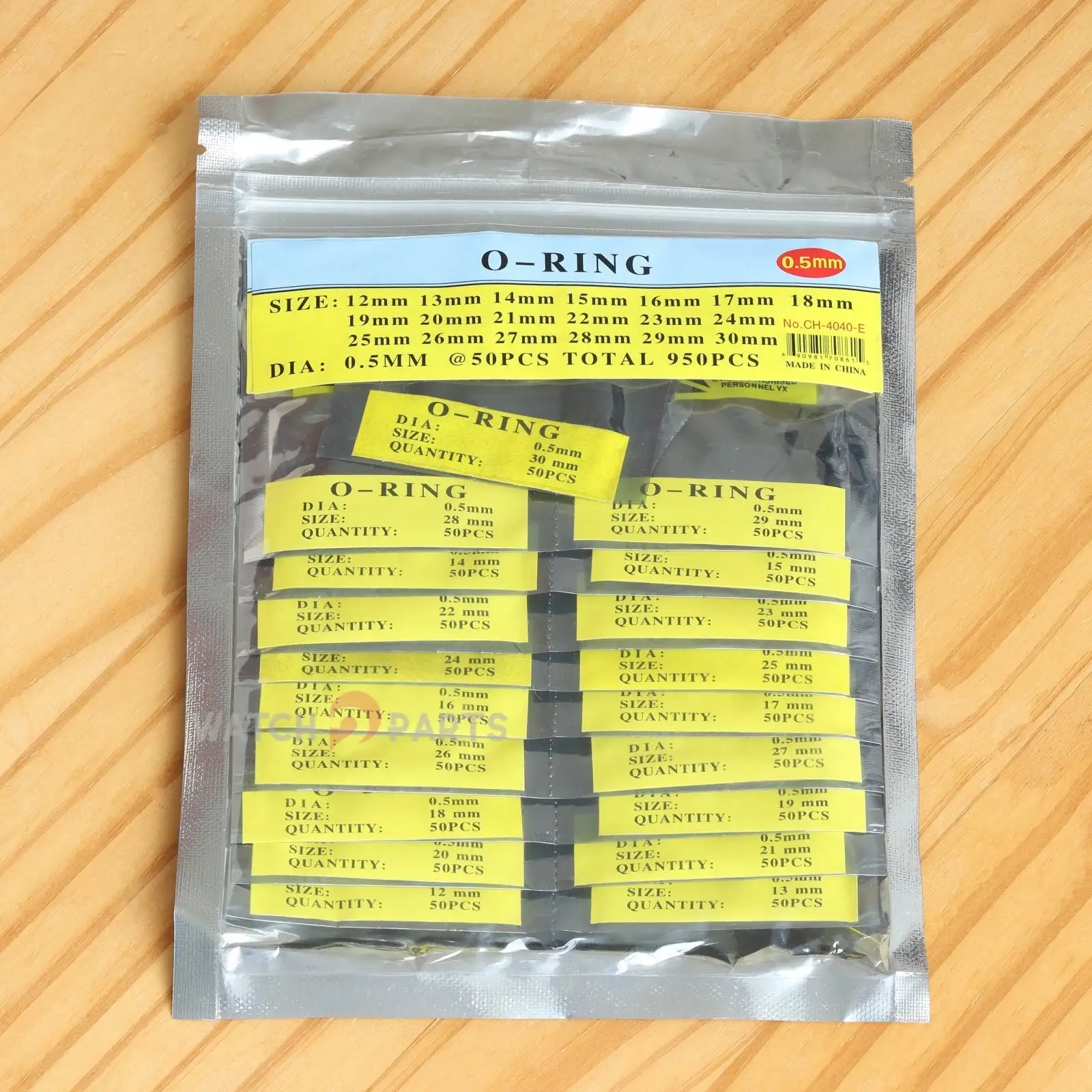 Watch Gasket Set Waterproof Rubber Ring O-Ring for Watch Bezel/Case Back 6 Sizes