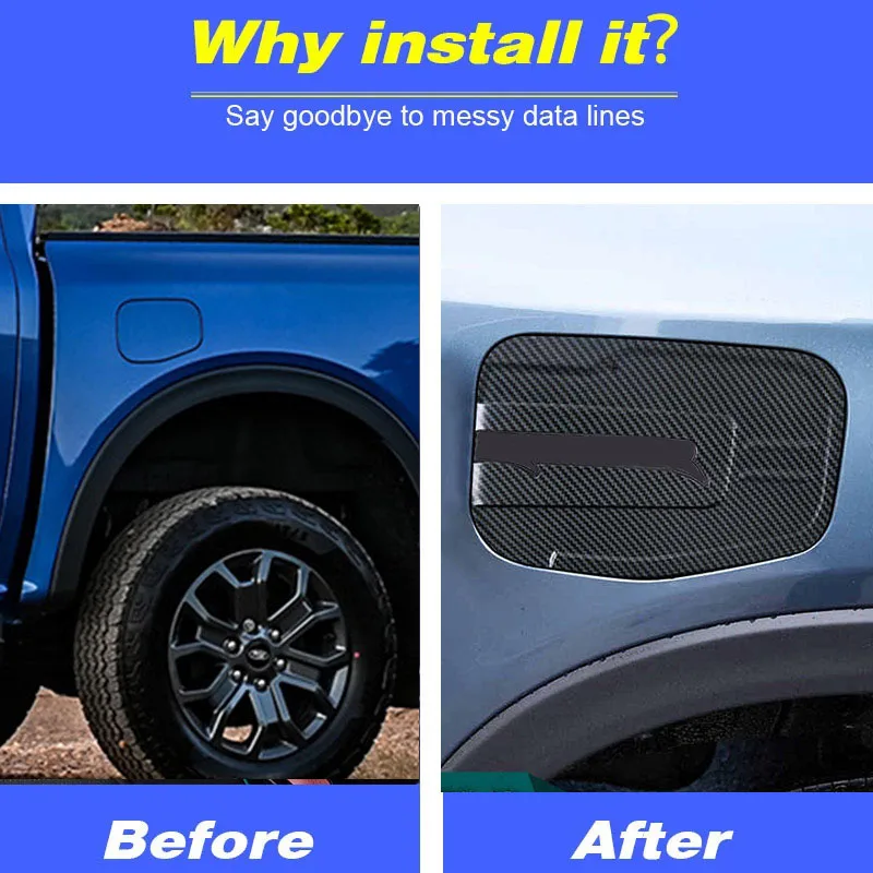 لفورد رينجر T9 ايفرست 2023 2024 سيارة الخارجي السيارات الغاز غطاء خزان زيت الوقود غطاء الزخرفية ملصق مقاومة للخدش #2