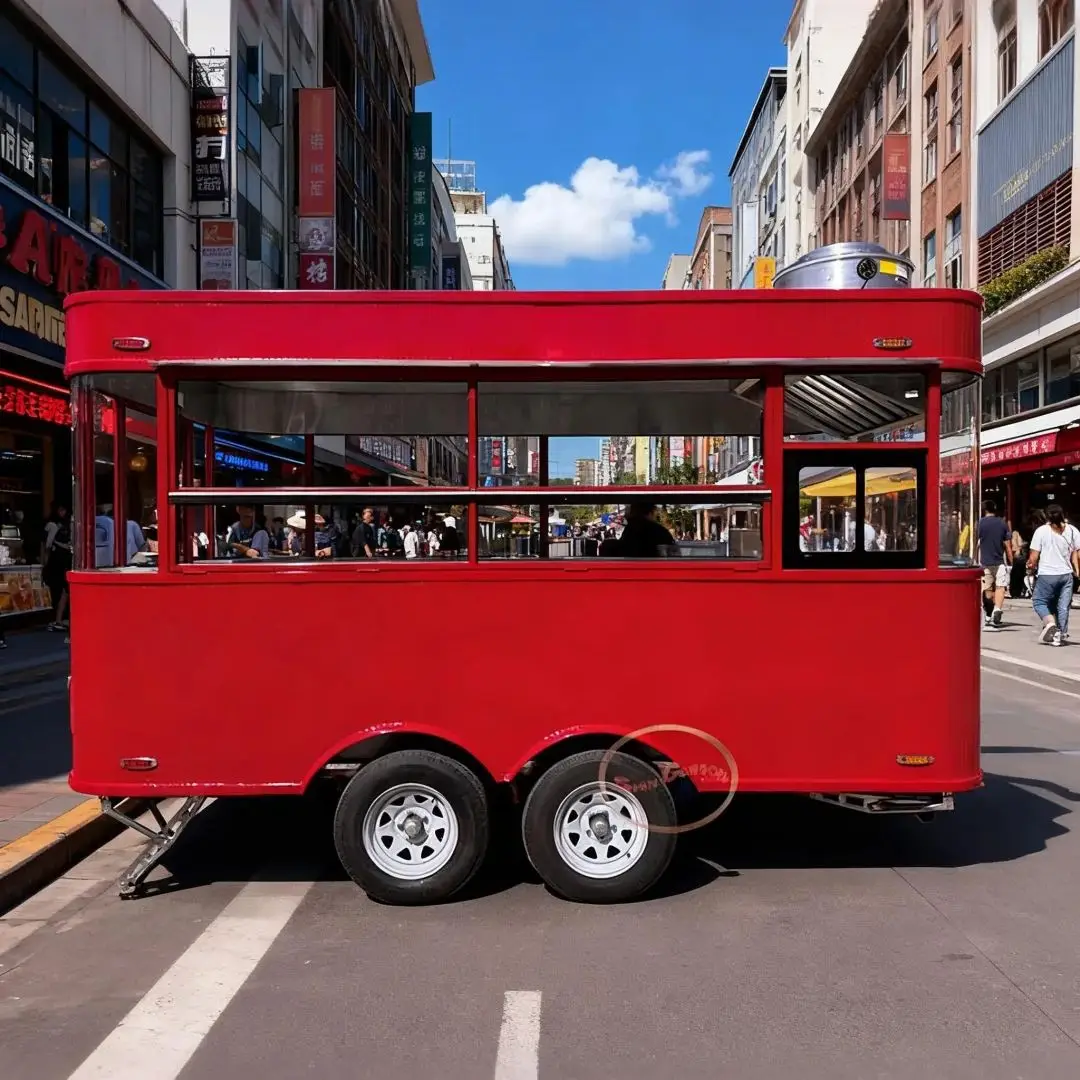 Mobile Street Food Trailer for Night Market Scenic Spot & Park Vending Wear-Resistant Food Storage Practical Design