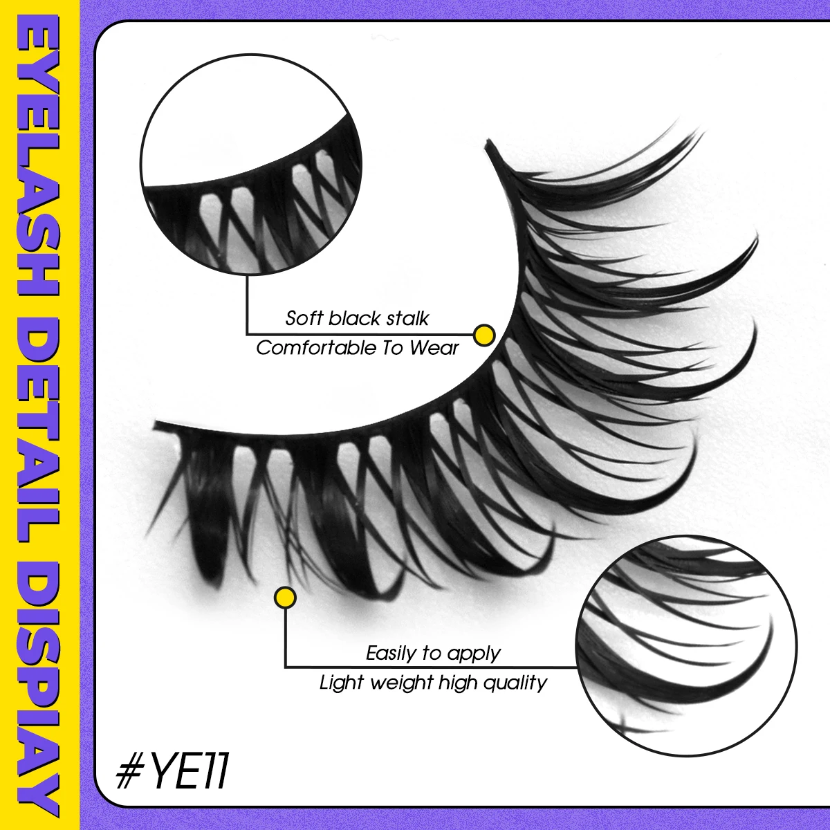 Mots INNEYA-Faux Cils Naturels, Doux, Croisés, Manga, fissuraminants, Py, Faux Vison, Extension, Maquillage