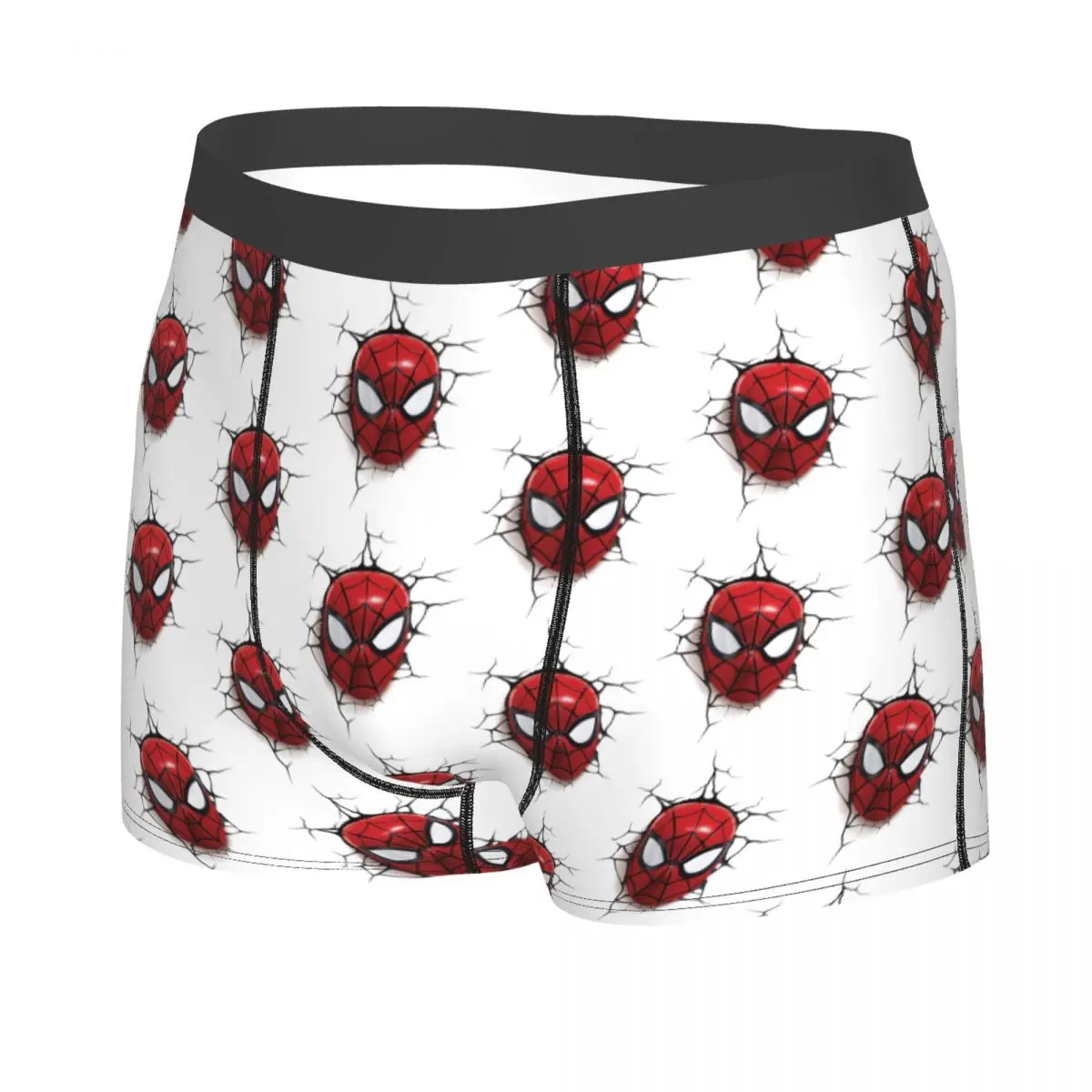 Male Novelty Spiderman Wall Underwear Head Log Boxer Briefs Breathable Shorts Panties Underpants