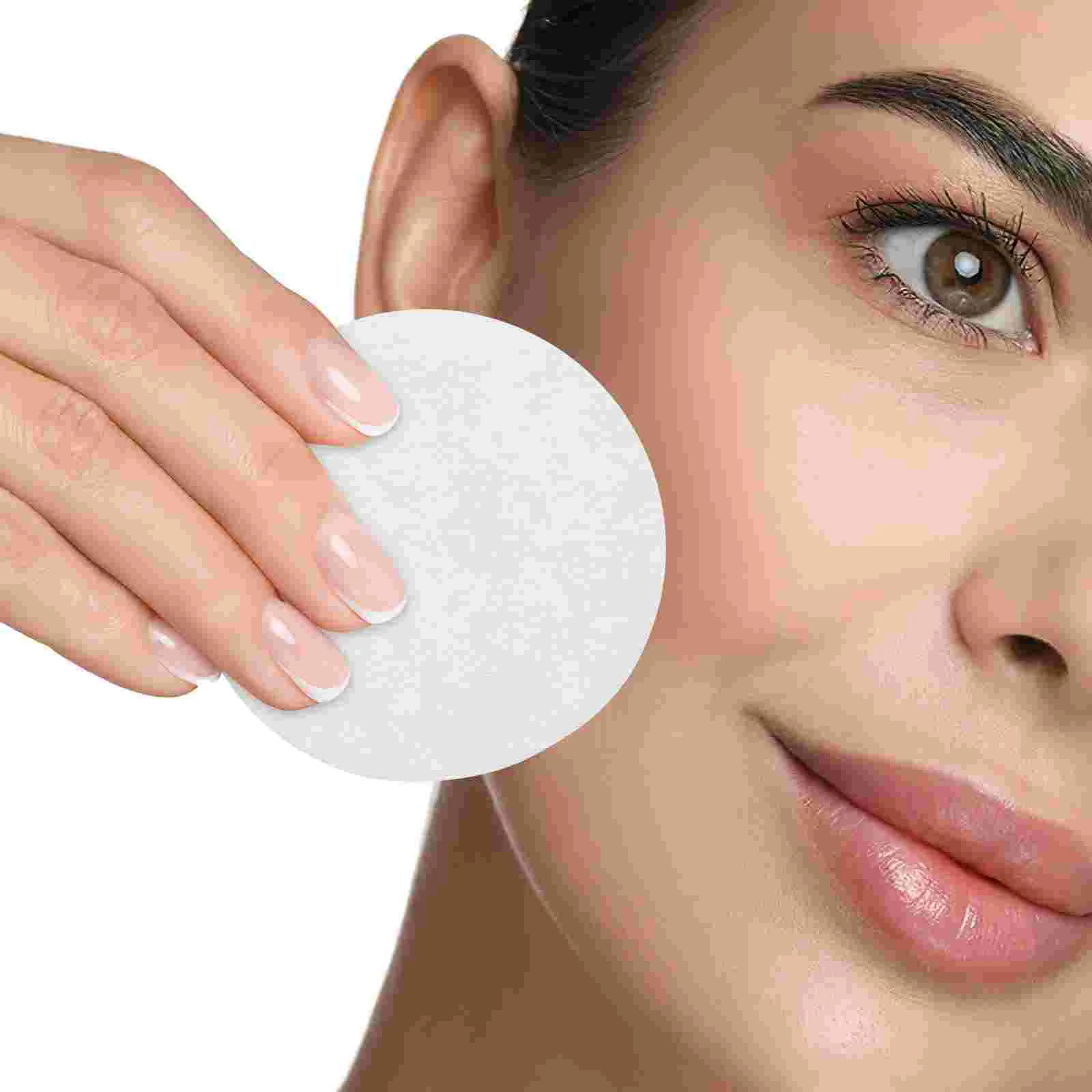 200pcs Round Non-woven Sheet Wet Dry Pad Makeup Remover Pad Facial Non-woven Pieces (75cm Diameter, 100 Pieces/Pack)