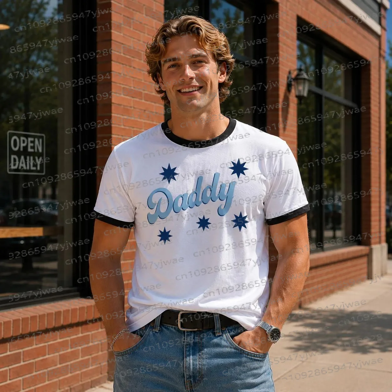 Dean Di Laurentis Daddy Ringer Tee Off Campus Hockey Romance Shirt BookTok Reader Geschenk Sommer Streetwear Y2k Damen Herren T-Shirt – Detail 7