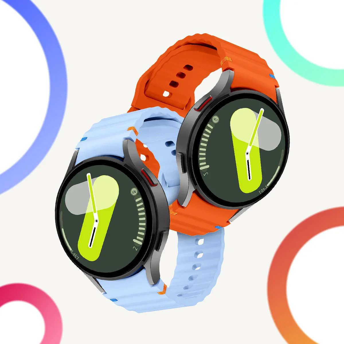 BEHUA cinturino in silicone per Samsung Galaxy Watch 7/6/5/4 cinturino da polso per Samsung Galaxy Watch FE accessori per cinturini