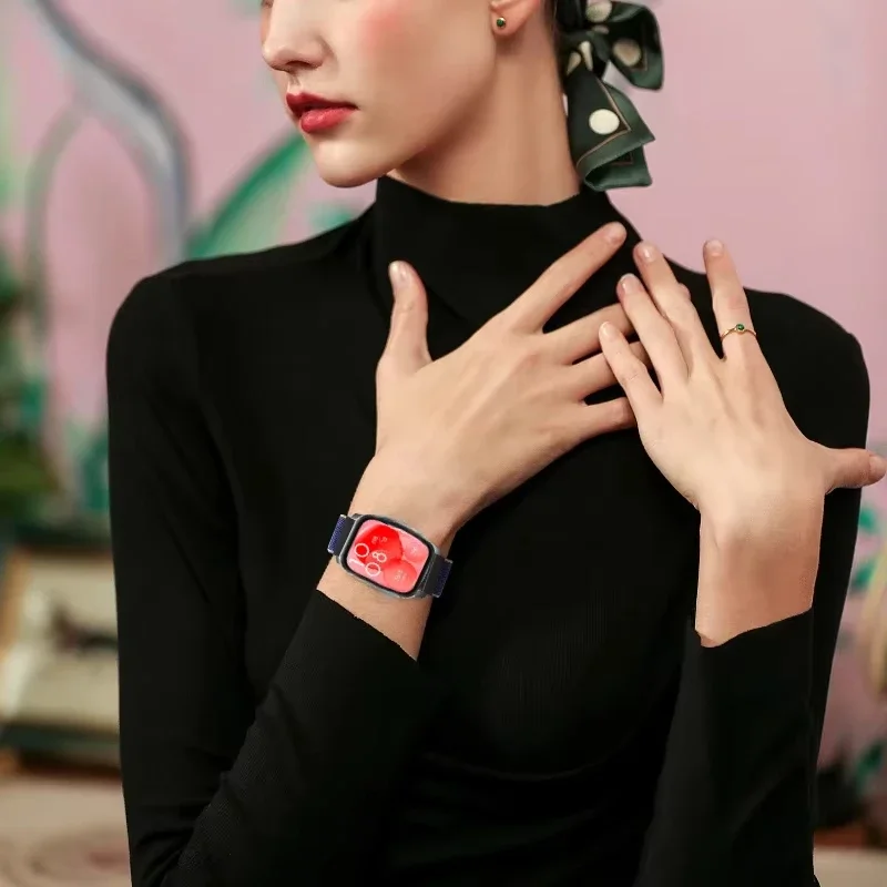 حزام نايلون لساعة Huawei Watch Fit 3 4 سوار بديل من النايلون بحلقة قابلة للتعديل سوار معصم ناعم ملحقات Huawei Fit 4 Pro