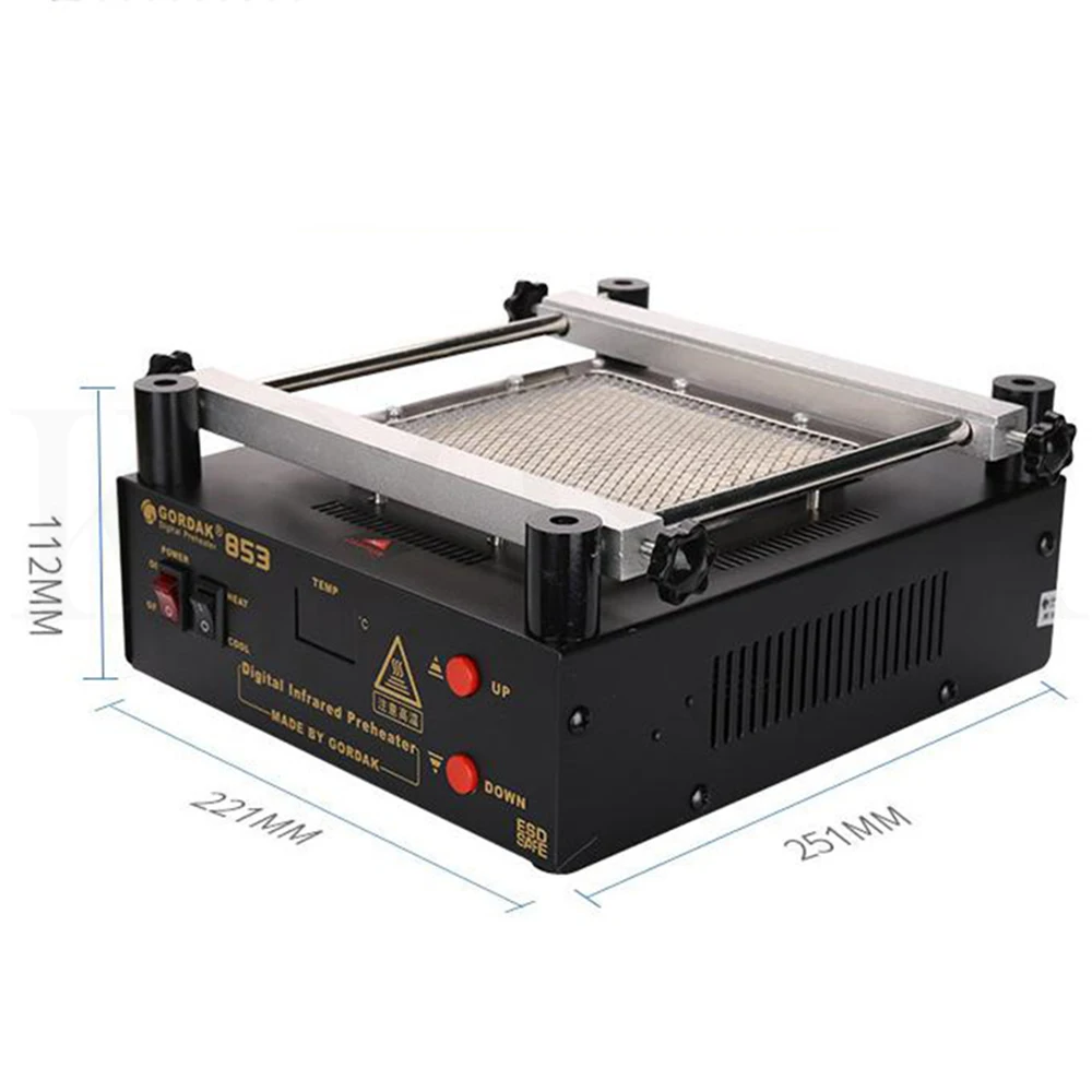 GORDAK 853 High power ESD BGA rework station PCB preheat and desoldering IR preheating station