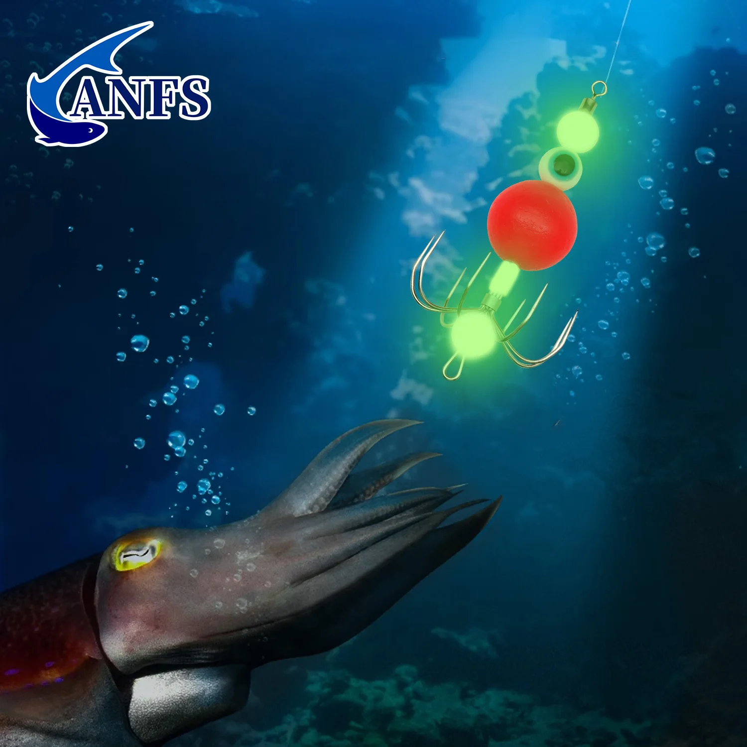 Jig calamar ANFS acero inoxidable luminiscente – Pesca nocturna - imagen 4