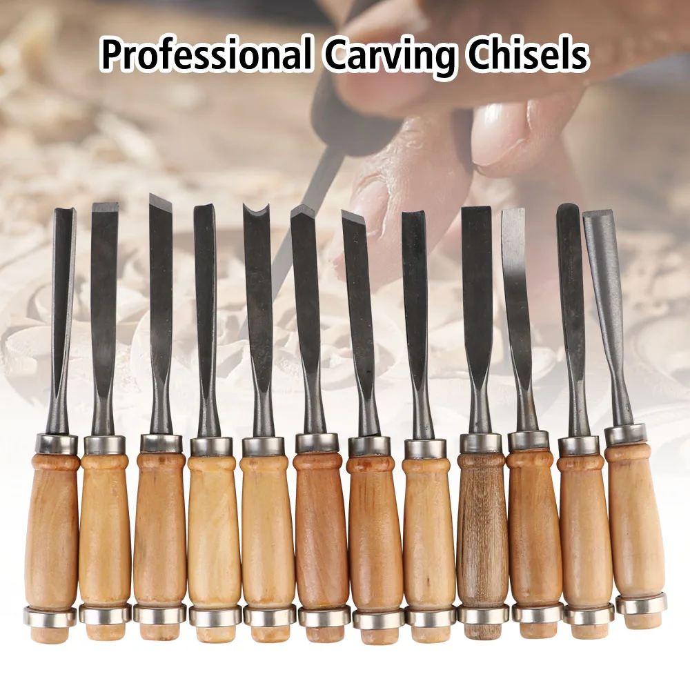 12pcs Craft Artwork Cutting Knife DIY Carving Blades Carving Chisel Set Woodworking Accessories Sculpture Scalpel Knife