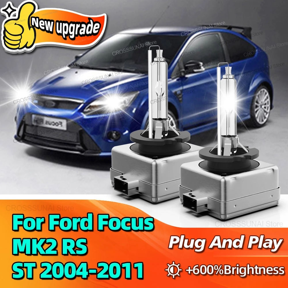 2PCS HID Xenon Headlight Bulb D1S Car Headlamp Light 6000K For Ford Focus MK2 RS ST 2004 2005 2006 2007 2008 2009 2010  2011