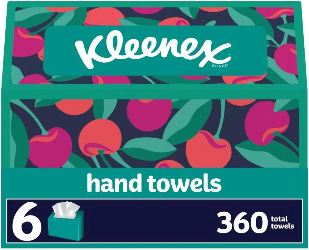

Disposable Paper Hand Towels, 6 Boxes, 60 Tissues per Box (360 Total), Soft & Absorbent, Packaging May Vary