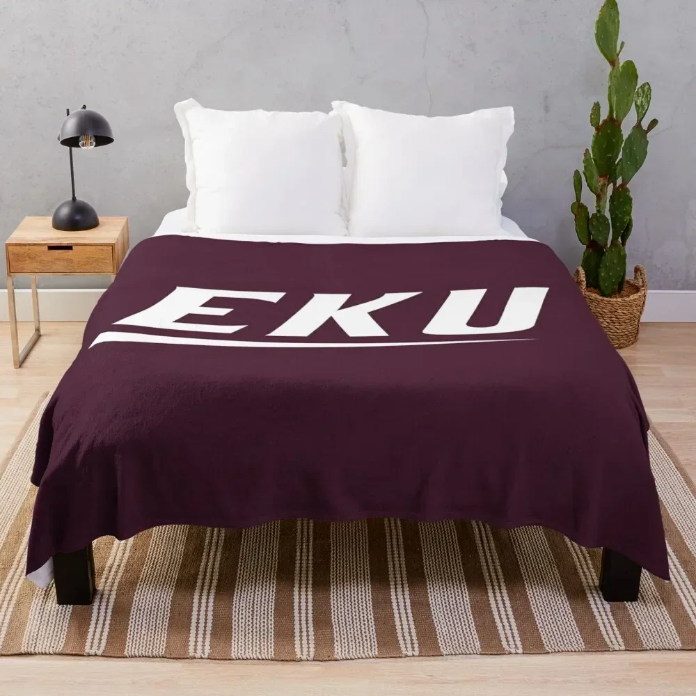 Eastern Kentucky Colonels Throw Blanket Bed linens Soft Comforter Blankets