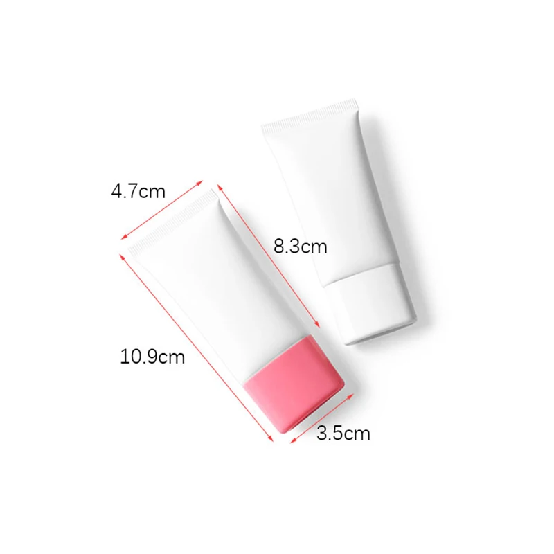 30ml contenitore cosmetico vuoto stile piatto bianco opaco 30g Primer trucco BB CC crema lozione confezione bottiglia morbida tubo di plastica