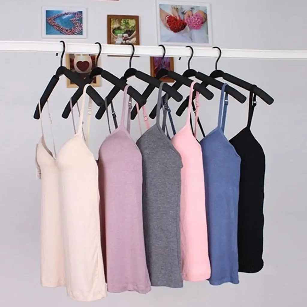 Gewatteerde tanktops voor dames, verstelbare bandjes, ademende cami-gebouwd