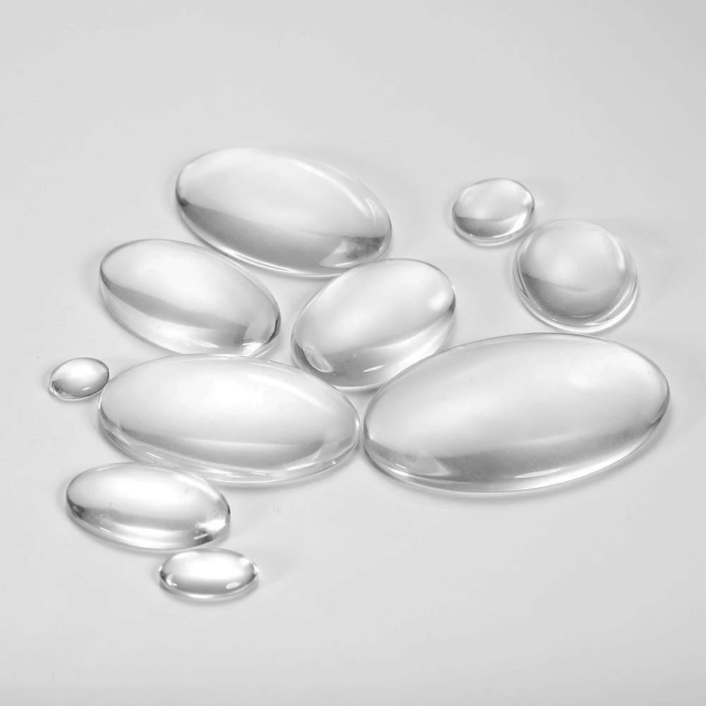 Oval Clear Glass Domes Flatback Cabochon 8x10mm-30x40mm Fit Blank Setting DIY Crafts Jewelry Accessories Supplies