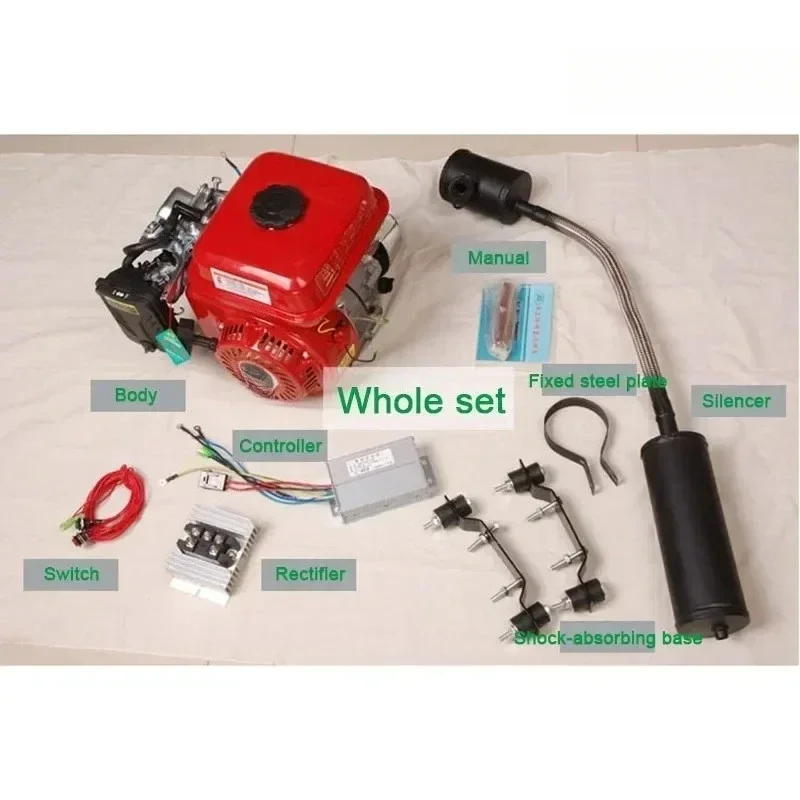 Hot sales 3000W 48V-72V Multifunction Generator Bass Electric Tricycle Four-wheeled Car Sedan gaoline Charging Generator Range E