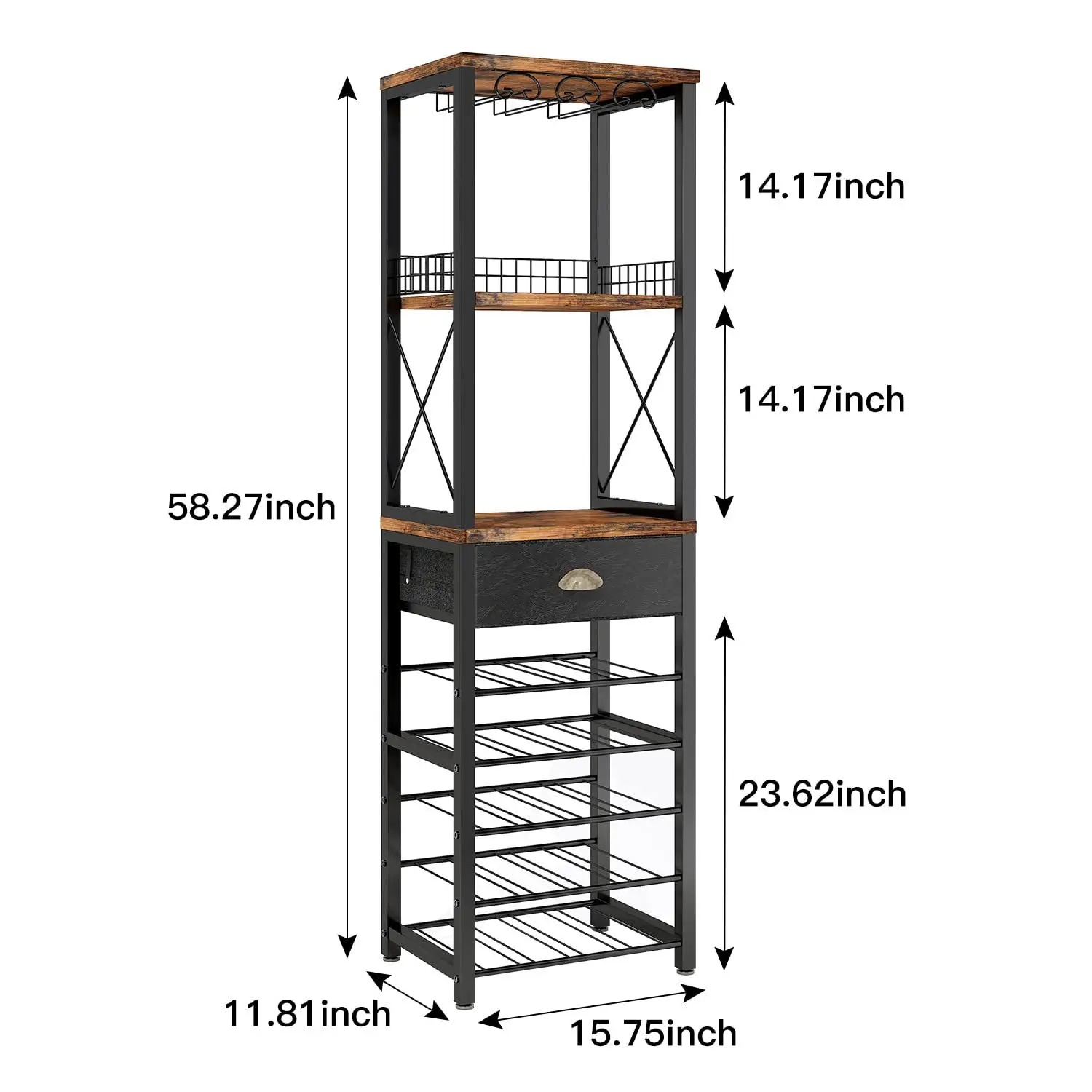 Simple multi-layer wine rack Home living room Kitchen wine glass rack Floor-to-ceiling red wine rack