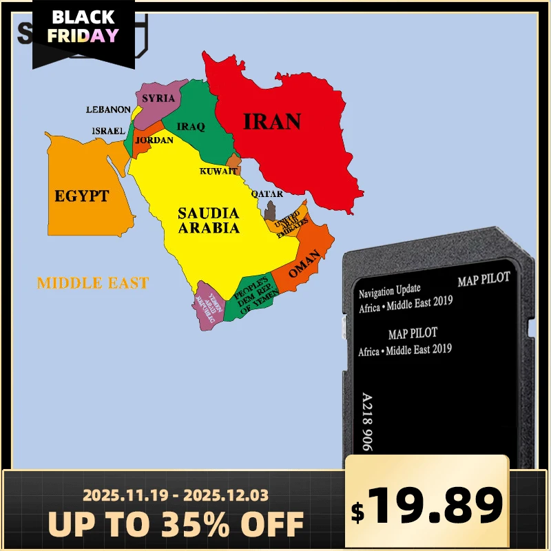 

Navigations map Africa Middle East GARMIN System for Mercedes GL/GLA/GLE/GLS-class A2189060604 Version7 Car 2019 SAT NAV SD Card