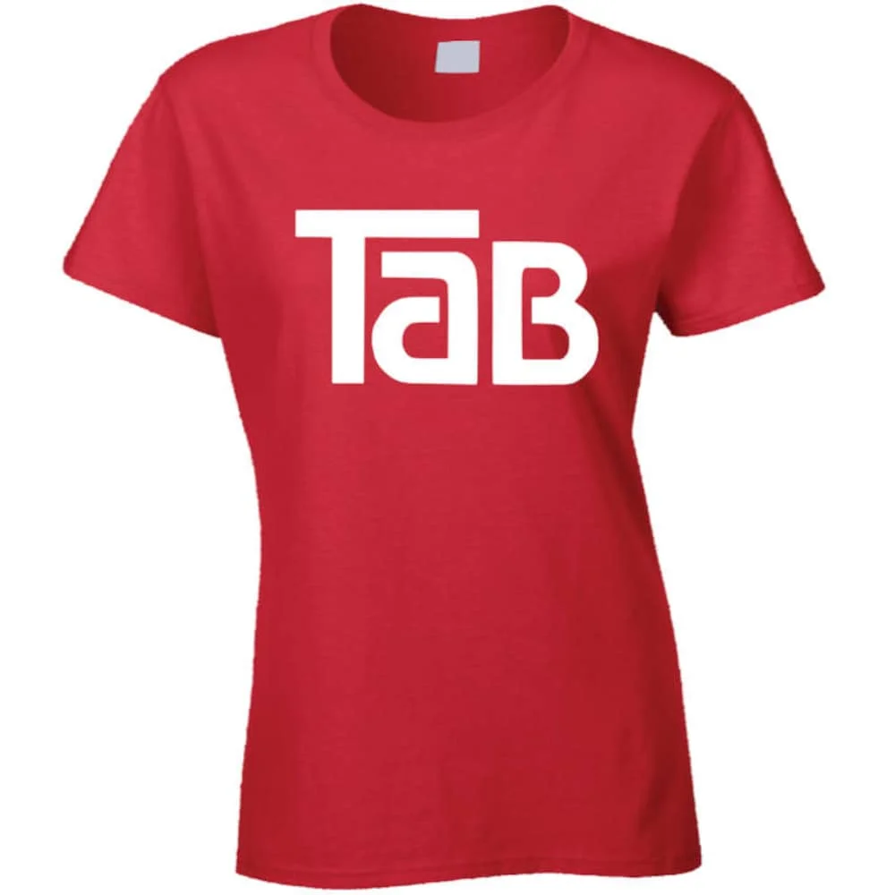 Tab Cola Retro 80'S Drink T Shirt Ladies Red