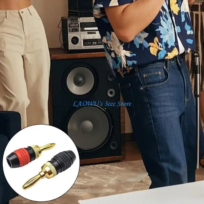 

Y8AD Easy to Use 4mm Banana Plug with 6Blades for Stable Connection and Reduced Loss