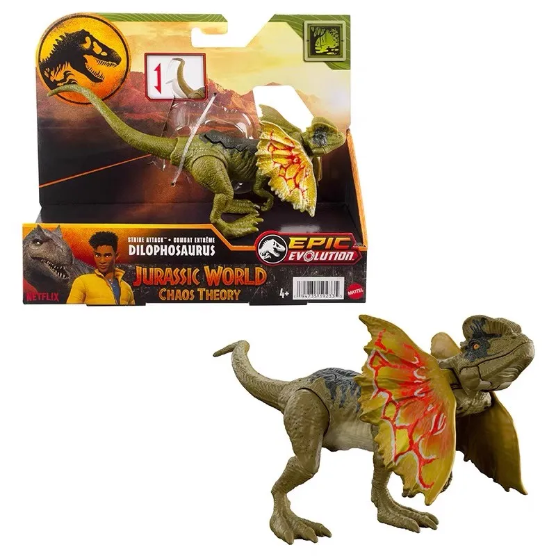2025 Mattel Jurassic World Strike Attack Chasmosaurus Pequeno Dinossauro Brinquedos Pacote de Perigo Figura de Ação Brinquedos para Meninos Crianças Presente