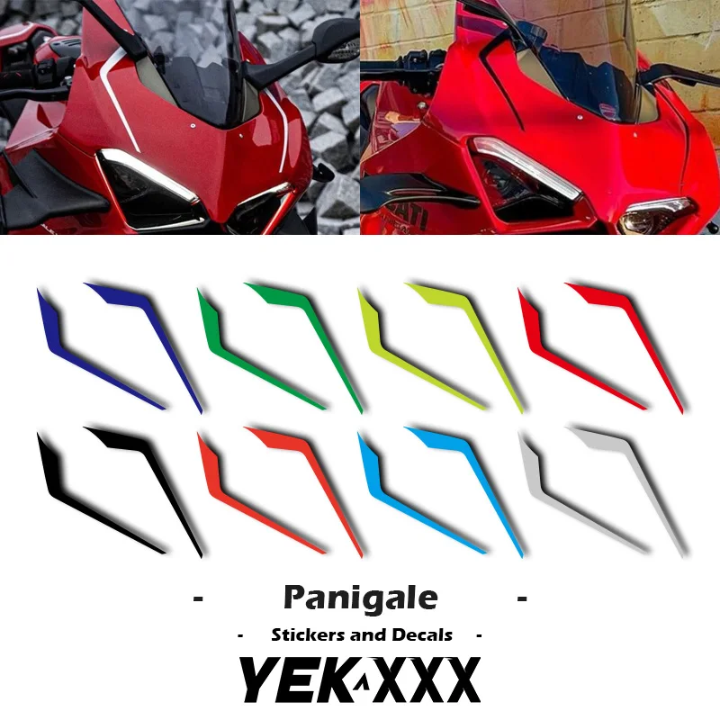 For Ducati Panigale V4 V4R V4S V4SP V2 Fairing Shell Front Sticker Decal Lines Reflective Metal Color New