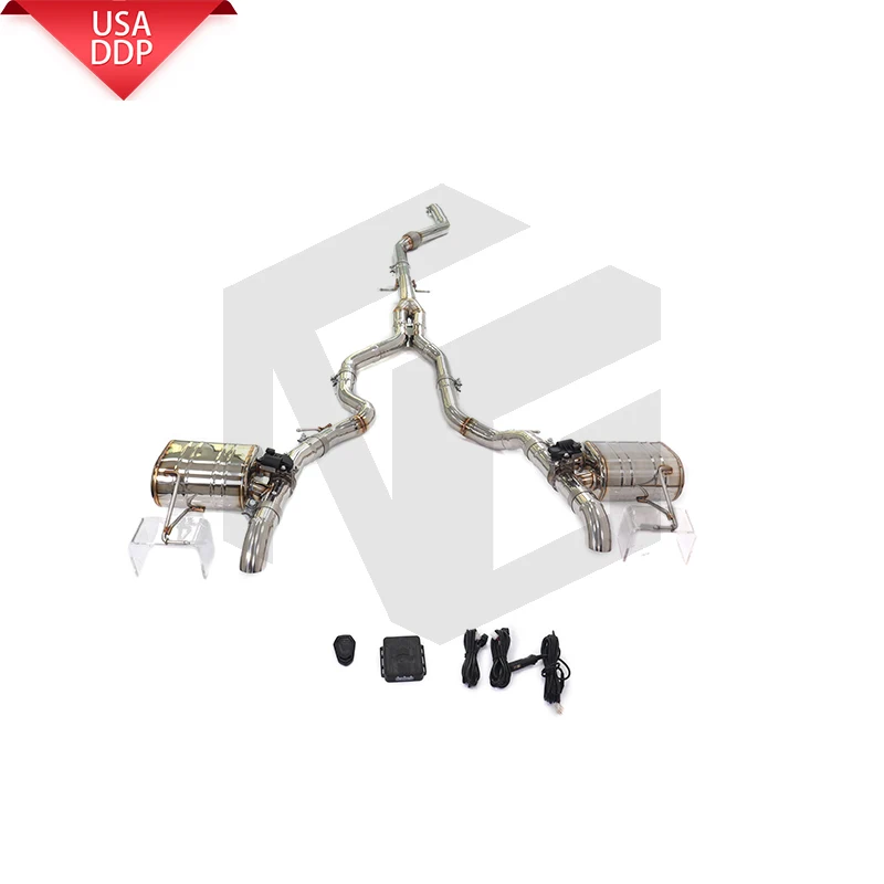 

for Range Rover Velar 2.0T Muffler With Valve ING Stainless Steel Exhaust System Performance Catback