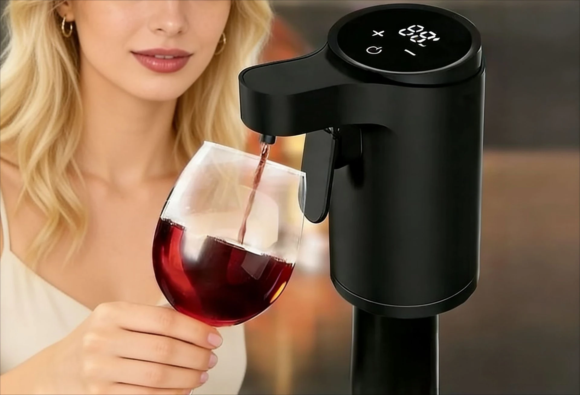 decanter, intelligent induction USB charging, wine dispenser stepless adjustment touch automatic wine pumping artifact