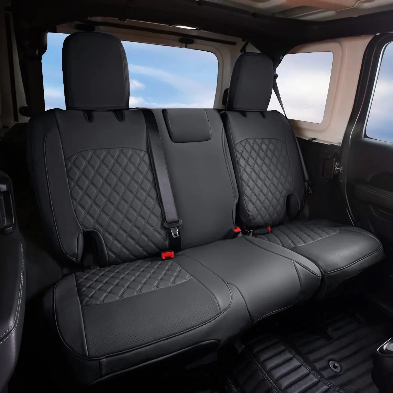 Autositzbezug für Jeep Wrangler Unlimited JL 4-Türer 2018 2019 2020 2021 2022 2023 2024 Wrangler Unlimited Schutzkissen – Detail 5