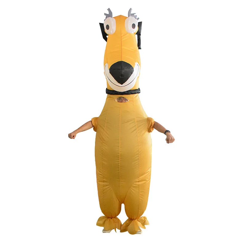 inflate yellow dog Cosplay wearable adult animal inflatable costume Halloween Adult Walking animal Funny Big Yellow Dog