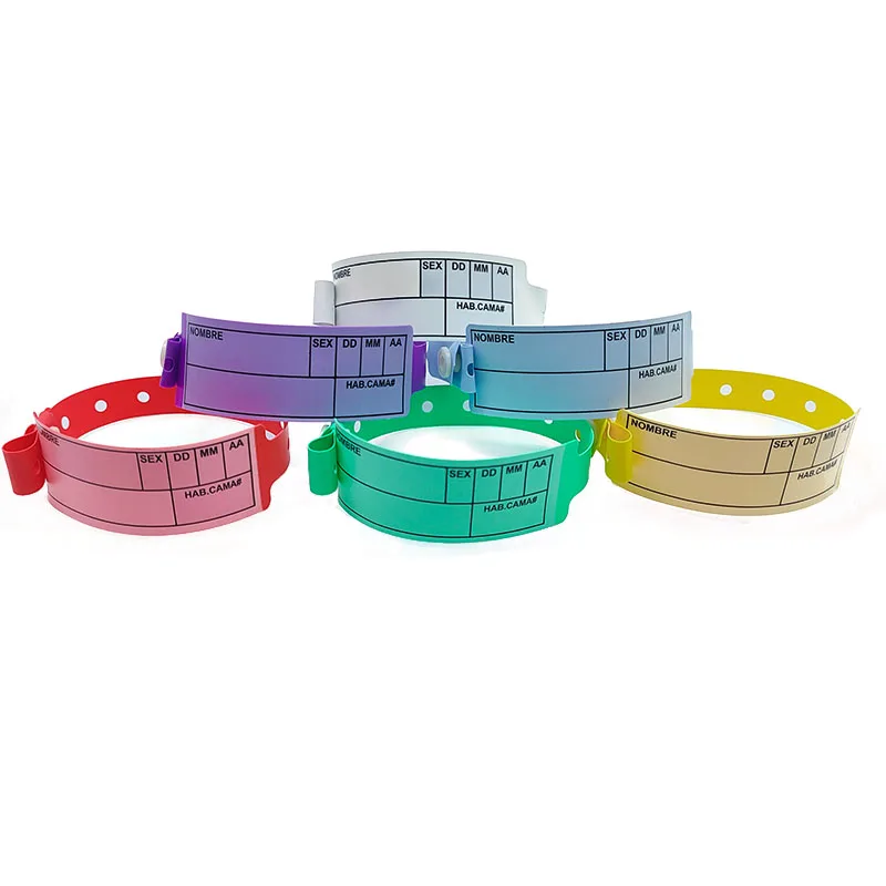 100pcs Count Cheap Waterproof Soft PVC Wrist Band,Custom Plastic Bracelets, Vinyl Writable ID Wristbands