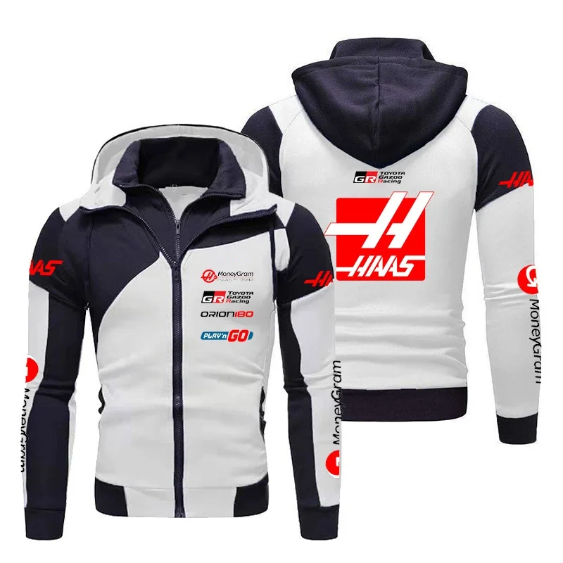 

2025 Spring and Autumn Men's High Quality Travel Hoodie Toyota Racing Team Logo Print Casual Popular Double Zipper Sweatshirt