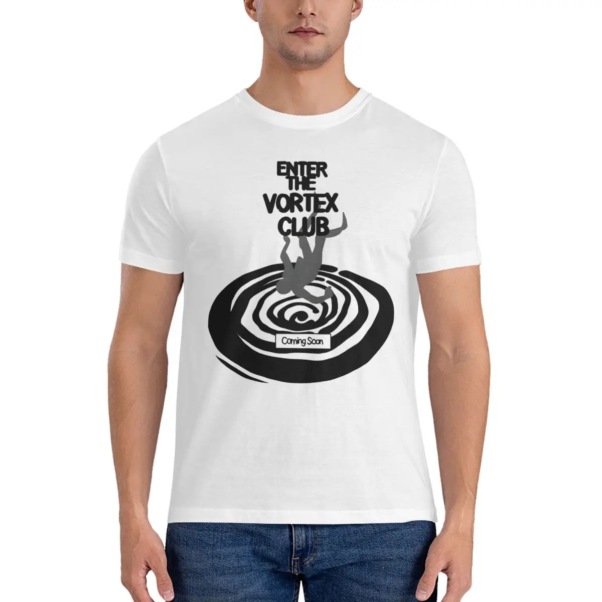 Enter The Vortex Club T-Shirts for Men Life Is Strange Funny 100% Cotton Tee Shirt Crewneck Short Sleeve T Shirts