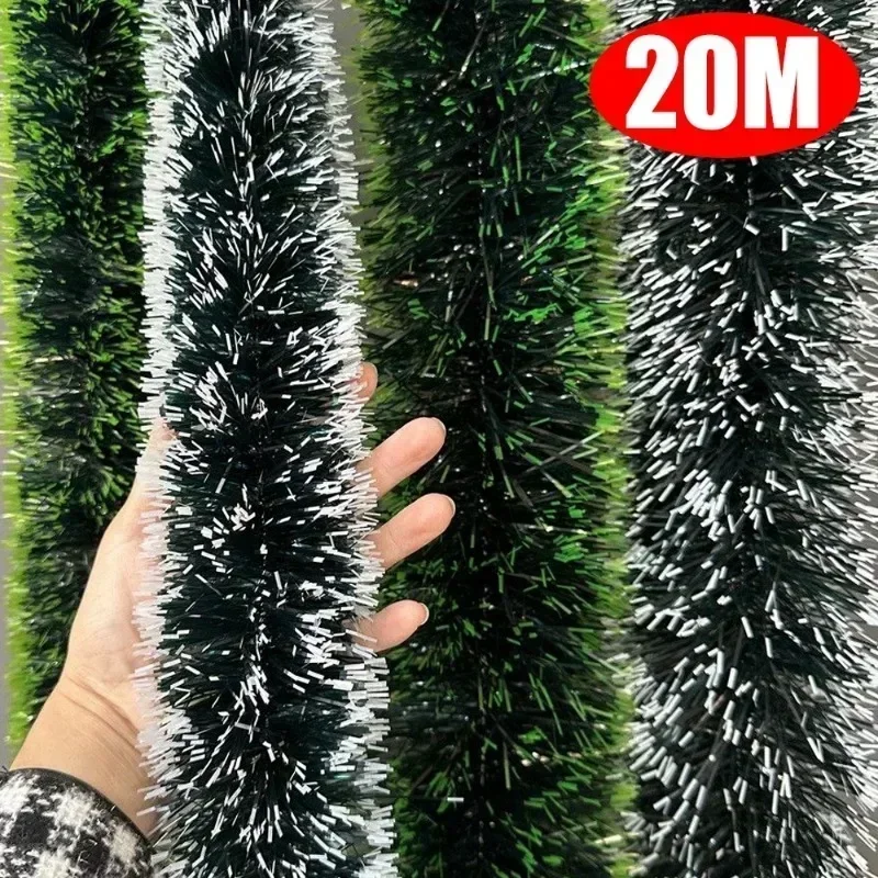 2/20M Green Cane Ribbons Garland DIY Wedding Ornaments Green Cane Ribbons Wreath Hanging Pendent Home Christmas Party Decoration