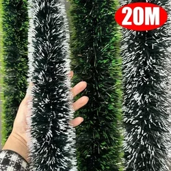 2/20M Christmas Green Cane Ribbons Garland DIY Wedding Ornaments Green Cane Ribbons Wreath Hanging Pendent Home Party Decoration