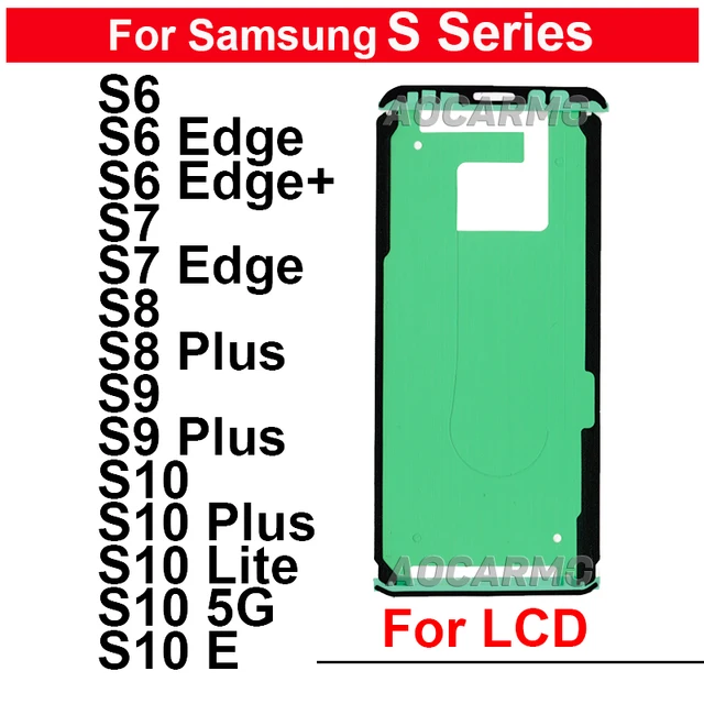 Do Samsung Galaxy S6 S7 Edge S8 S9 S10 Plus Lite 5G Przedni klej samoprzylepny S10E S6Edge+ Taśma samoprzylepna wyświetlacza LCD