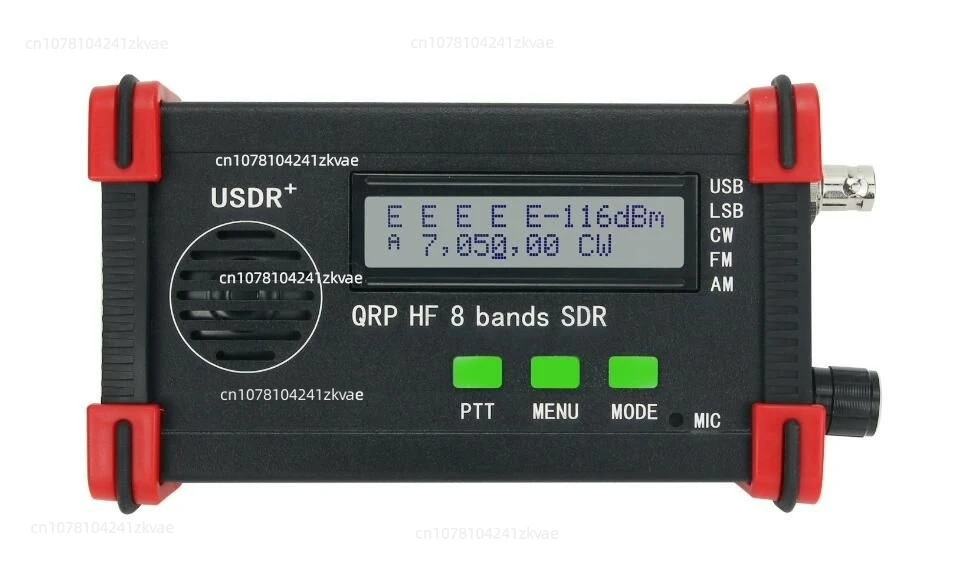 uSDR uSDX PLUS 5W 8 Band SDR All Mode USB, LSB, CW, AM, FM .SSB .HF QRP Transceiver + Battery + Mic + Charger