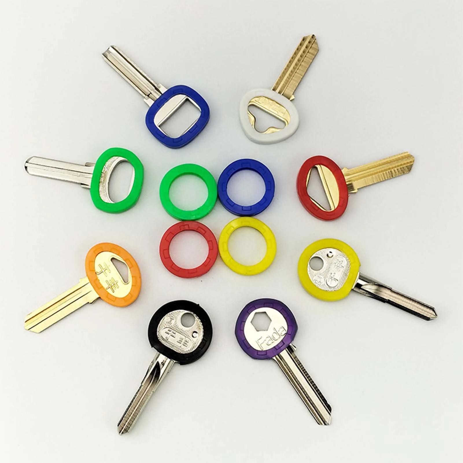5pcs Key Caps Covers Rings Keys Identifiers Covers Coding Tags Marker for Identifying Different Keys