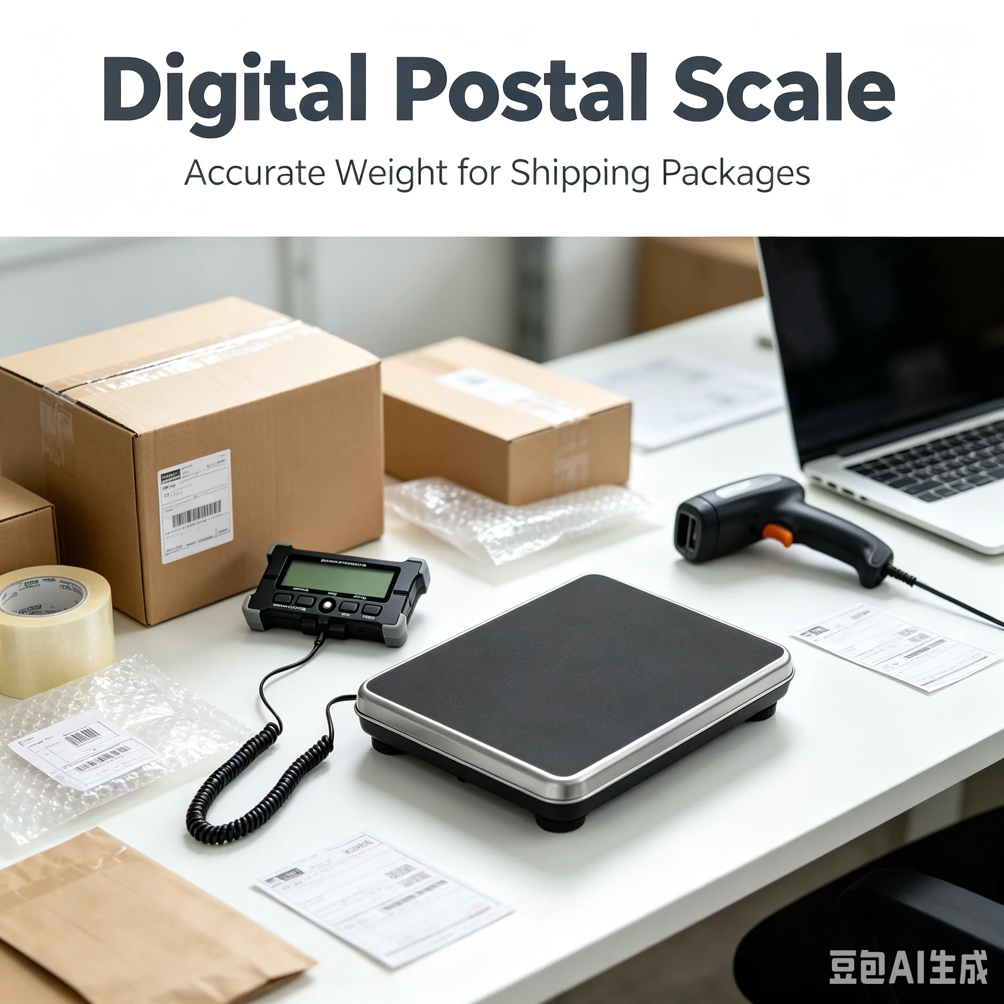 Mail Parcel Scale With USB Cable 200Kg High Accuracy Digital Shipping Scale Hold Tare Function LCD Backlight Display for Warehouse Post Office Home Business