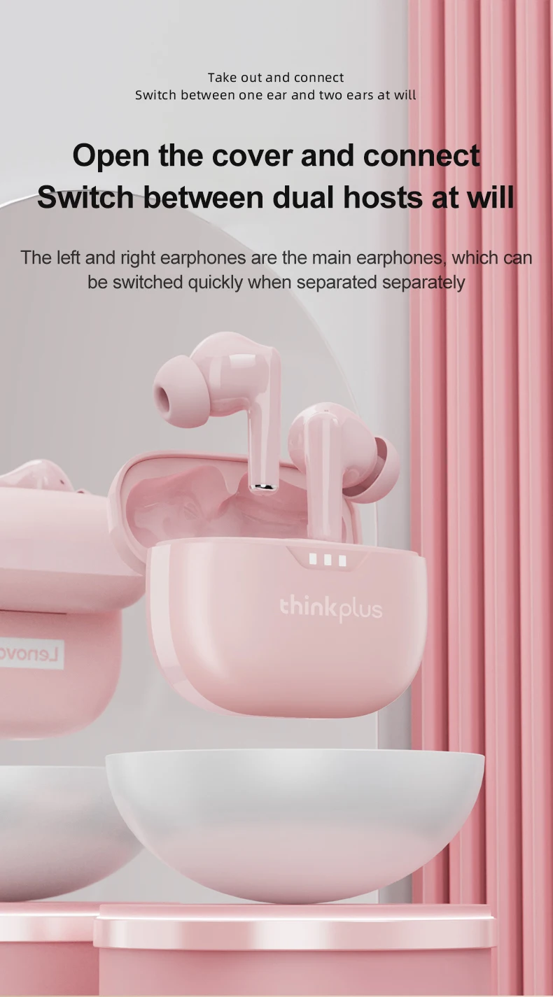 Original Lenovo LP3 Pro Earphones Wireless Bluetooth 5.3 Headphones Lp3pro HIFI Sound Noise Reduction Low Latency Sports Earbuds