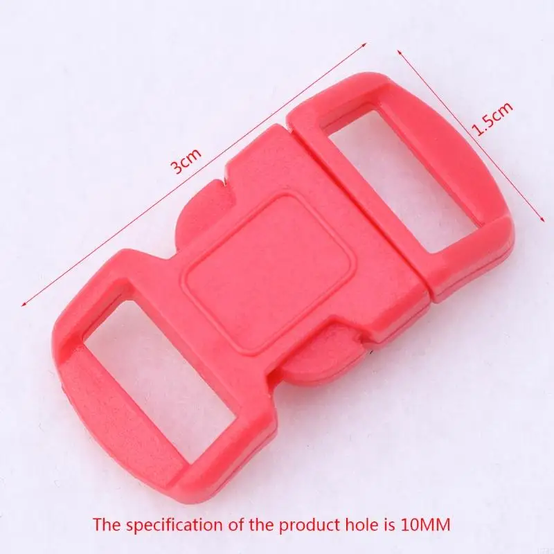 U75C 20PCS/Lô đường cong cong được phát hành khóa nhựa cho Vòng tay Paracord Màu sắc hỗn hợp