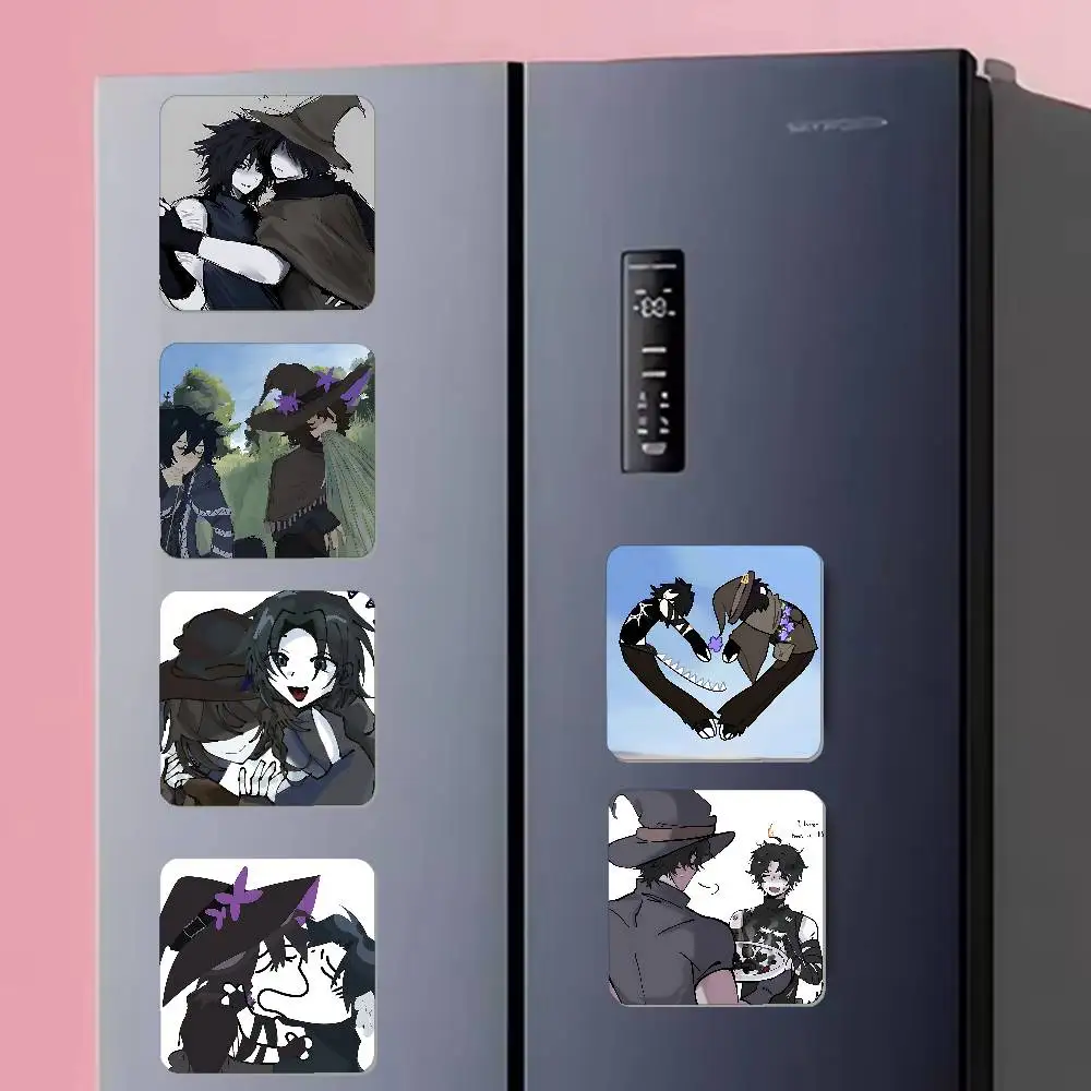 Azure X Two Time Photo Fridge Magnet Square Stickers Personalize Home Decor Souvenirs Gift
