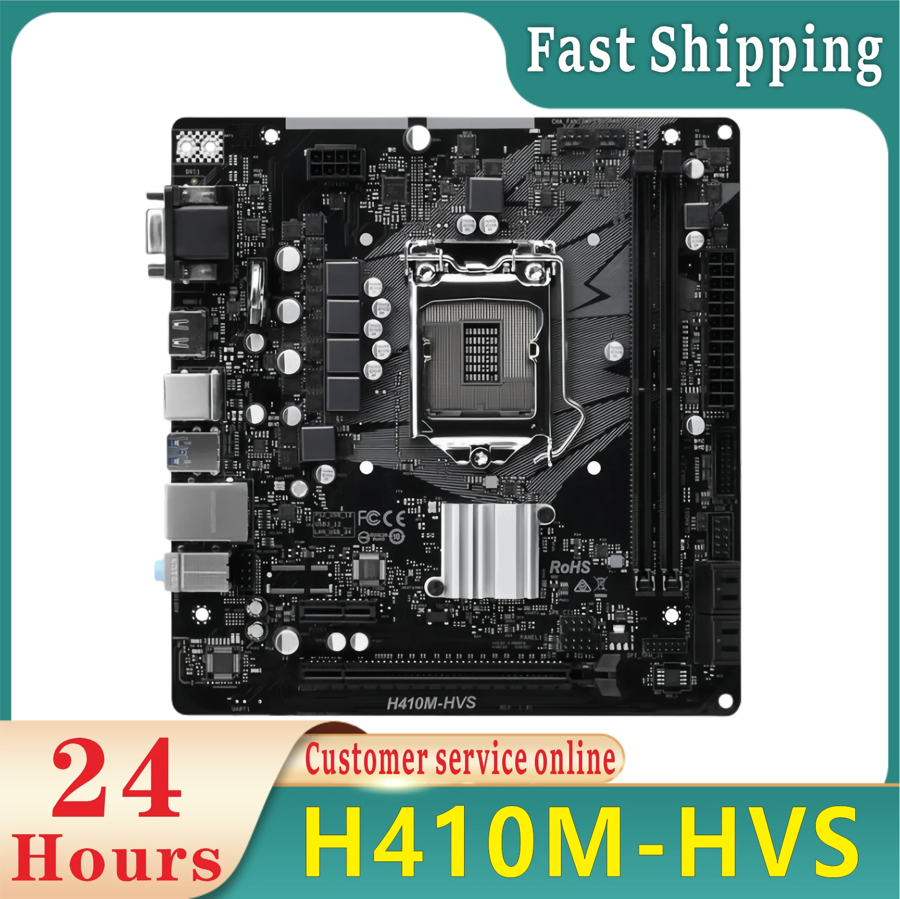 H410M-HVS Motherboard LGA 1200 Intel H410 2×DDR4 PCI-E 3.0 Micro ATX Supports 10th Gen Core i5-10400F i9-10900F cpu