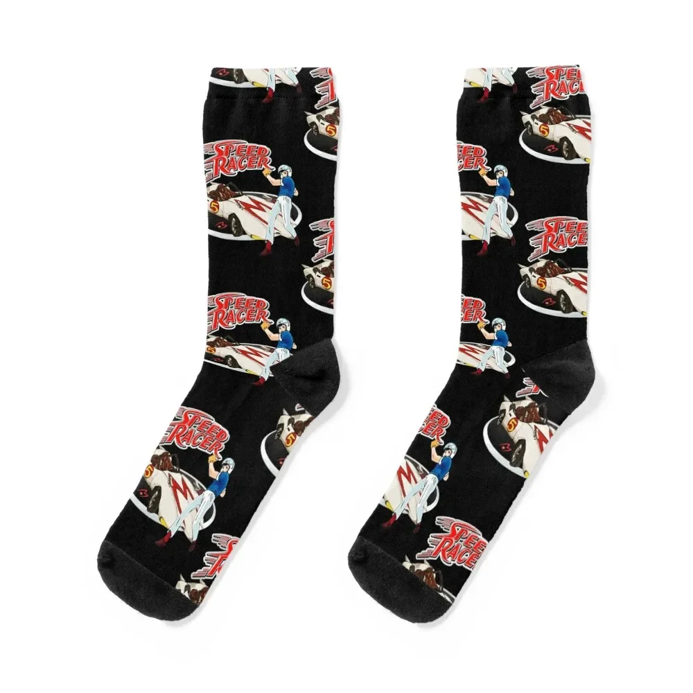 Go Speed Racer Go Go!!! Socks floor Run men cotton high quality happy Women's Socks Men's