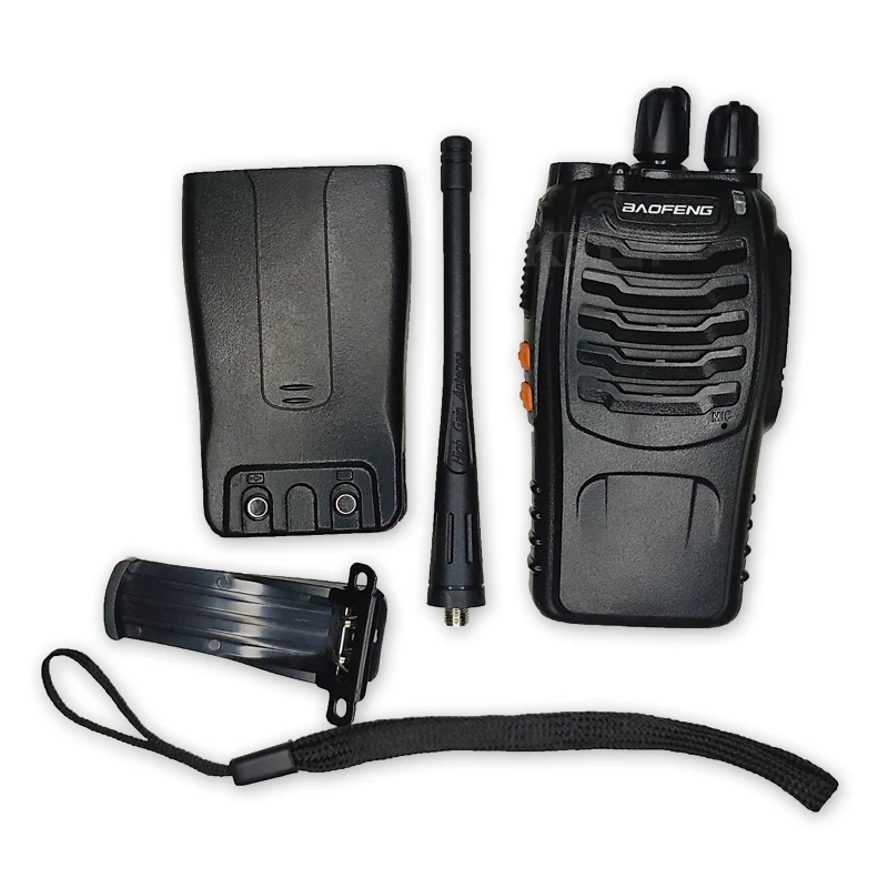 Baofeng-walkie-talkie piezas BF888S, Radio bidireccional portátil inalámbrica, 5W, 1800mAh, UHF, 400-470MHz, Original, 2 BF-888S