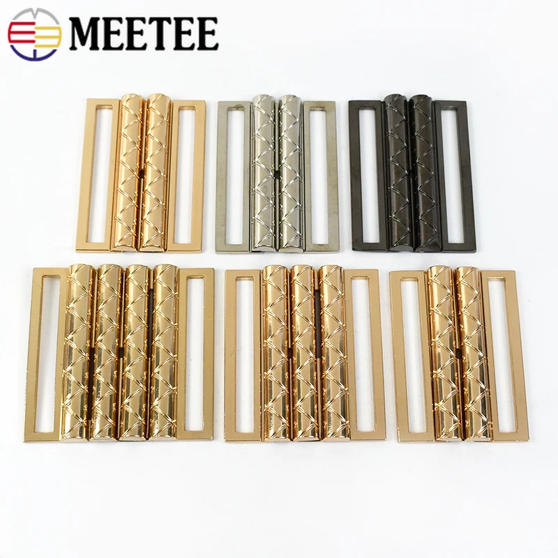 Meetee 1-5Pcs 50mm Metal Belt Buckle Women Coat Garment Waistband Buttons Decor Hasp Clasp DIY Sewing Hardware Accessories