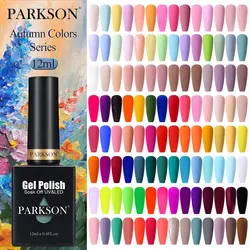 Parkson unha gel polonês garrafa de vidro de longa duração verniz gel verniz híbrido topo fosco laranja vermelho embeber fora led uv manicure arte