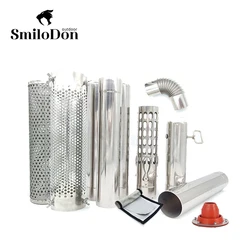 SmiloDon Camping Wood Stove Accessories Damper Spark Arrestor Stainless Steel Chimney Firewood Stove Heating Stove Accessories